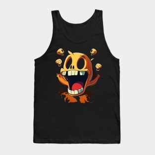 Happy yellow skull Tank Top